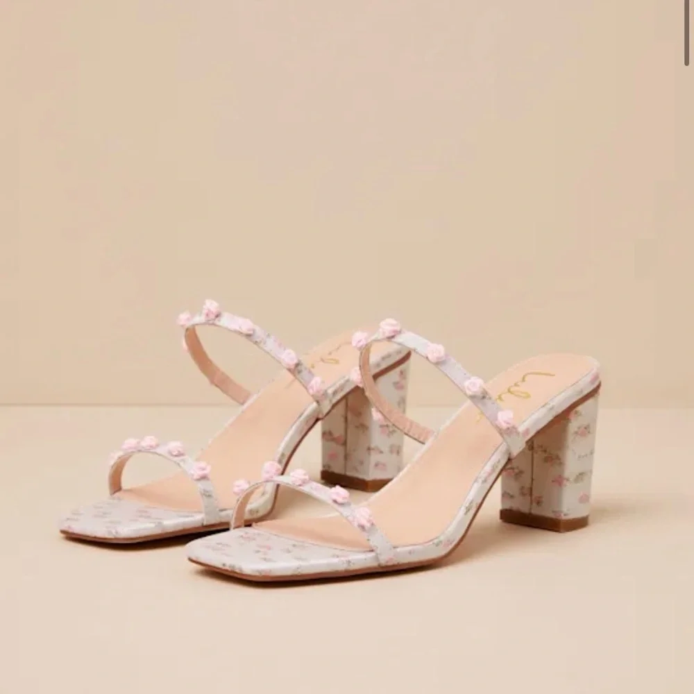 Tresa Silver Floral Strappy High Heel Sandals
